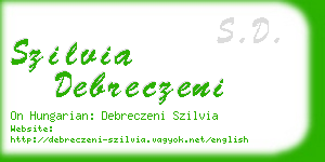 szilvia debreczeni business card